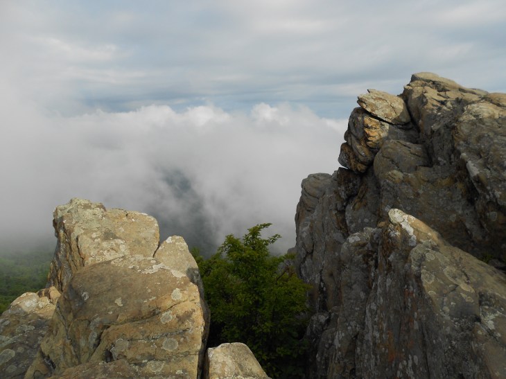 Looking west from Humpback Rocks around 8:30 a.m.